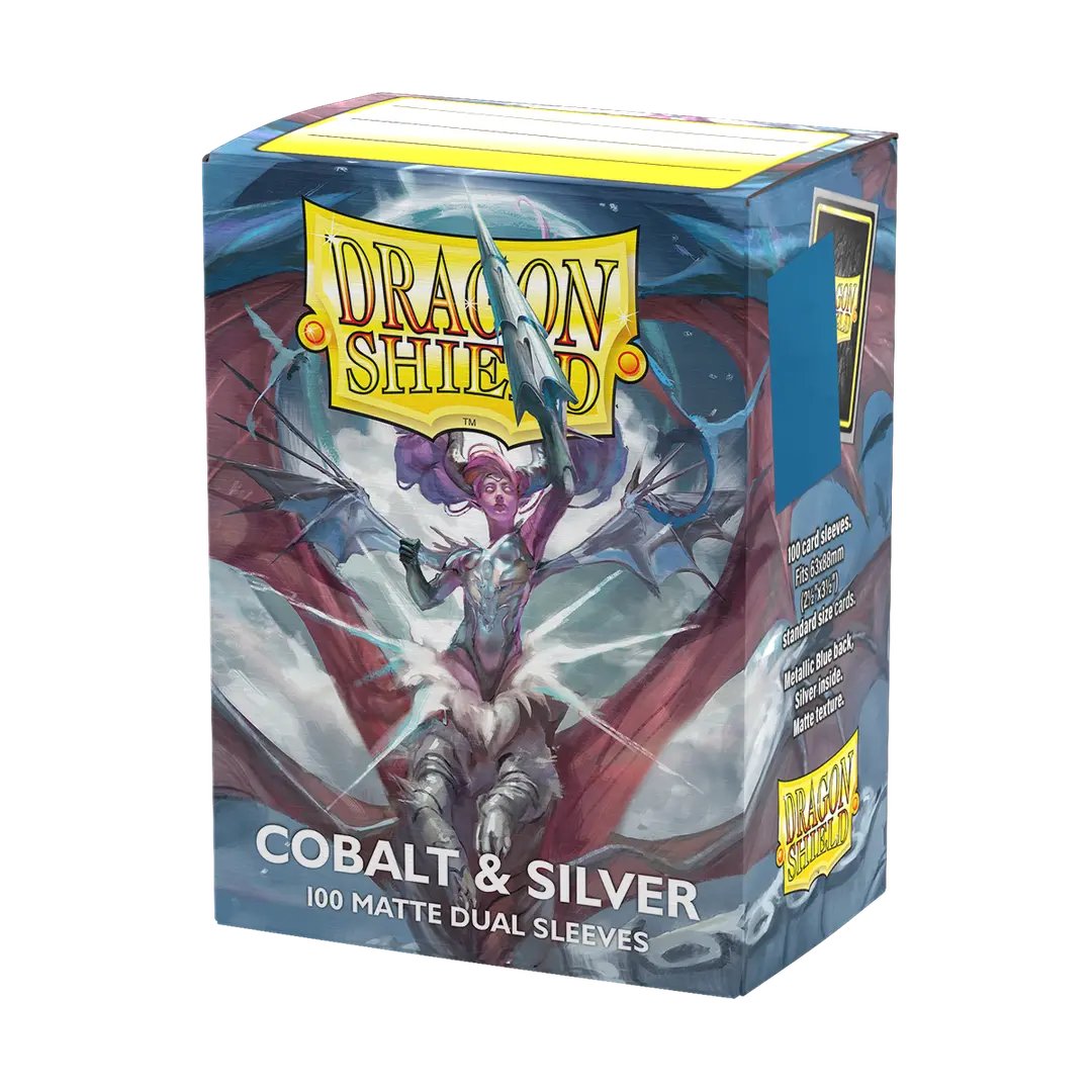 Dragon Shield | Matte Dual Sleeves | Cobalt & Silver