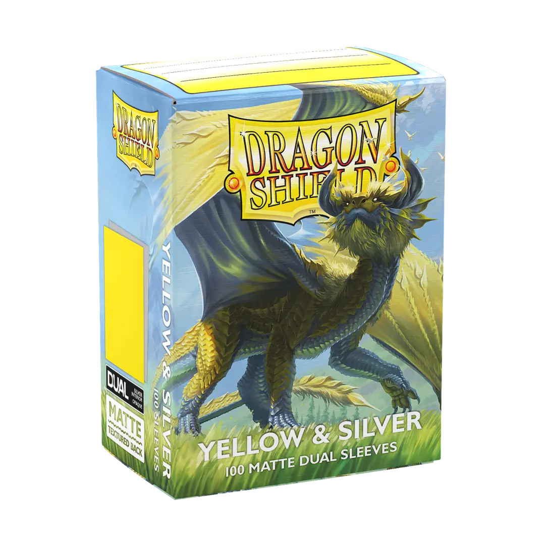 Dragon Shield | Matte Dual Sleeves | Yellow & Silver