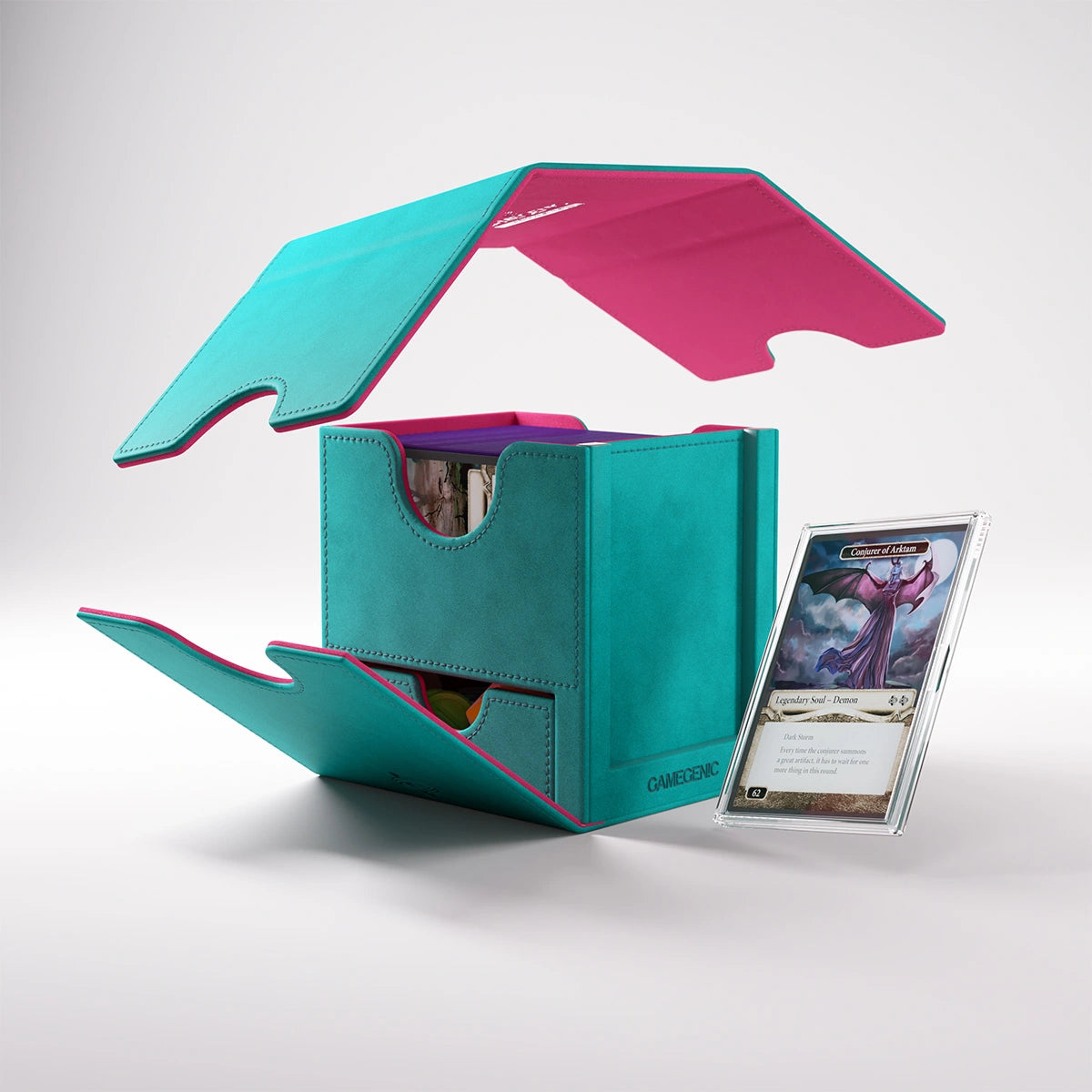 Deck Box - Gamegenic Sidekick Pro 100+ XL - Teal / Pink