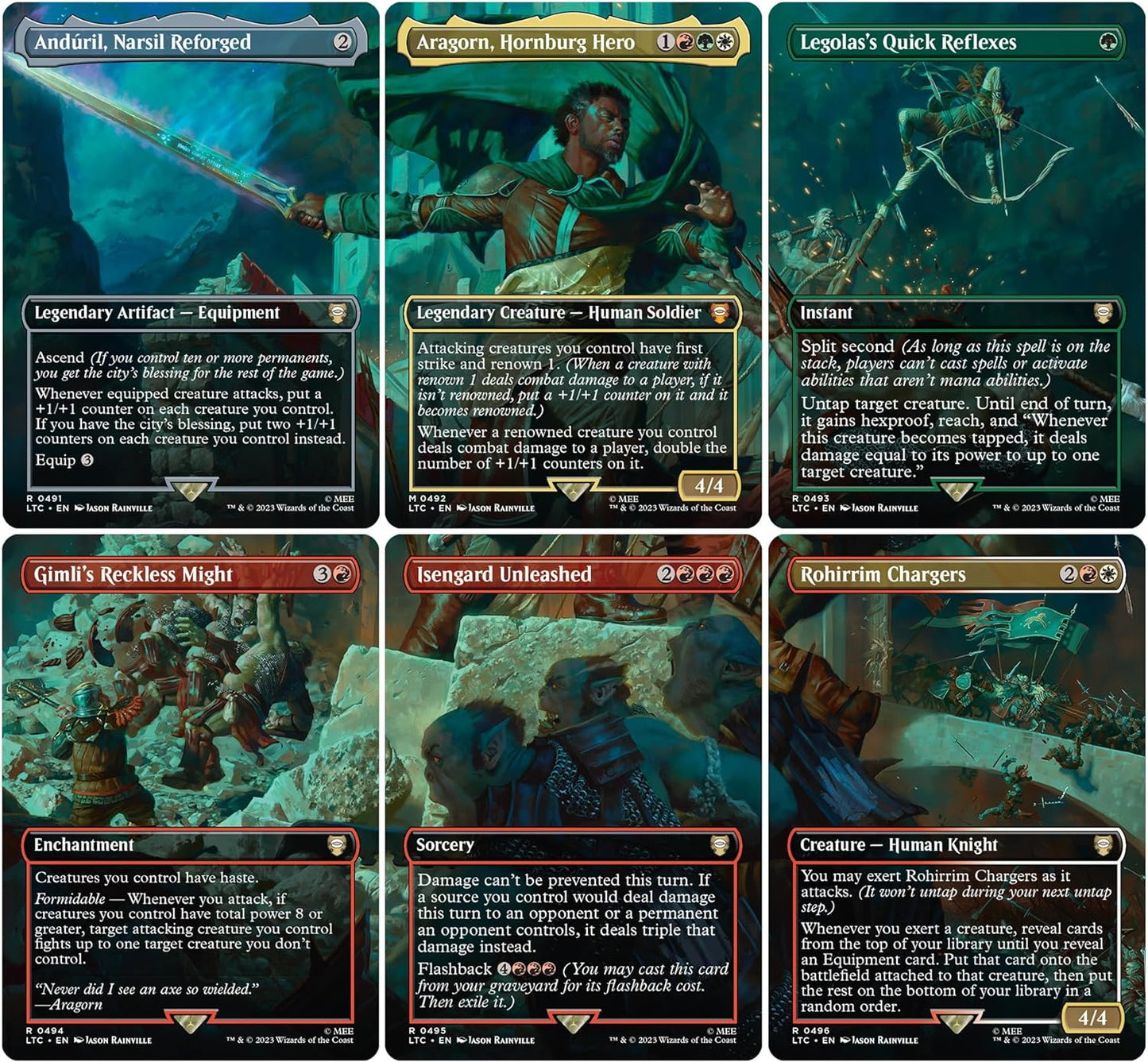 MtG Lord of The Rings Tales of Middle Earth Scene Box Aragorn at Helms Deep Scene cards