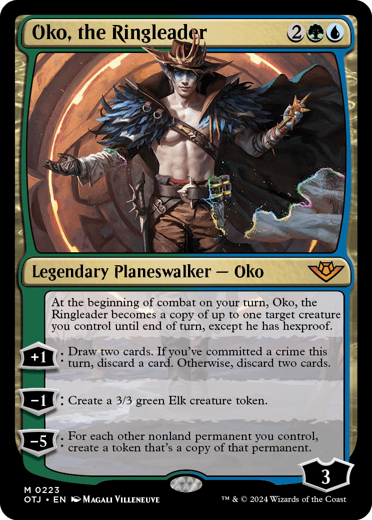 Oko, The RingLeader Planeswalker Card MtG Outlaws of Thunder Junction