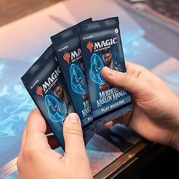 MtG Murders at Karlov Manor Three Play Boosters in hand