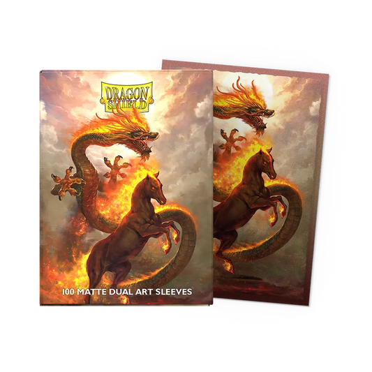 Dragon Shield | Matte Dual Art Sleeves | Fire Horse 2026