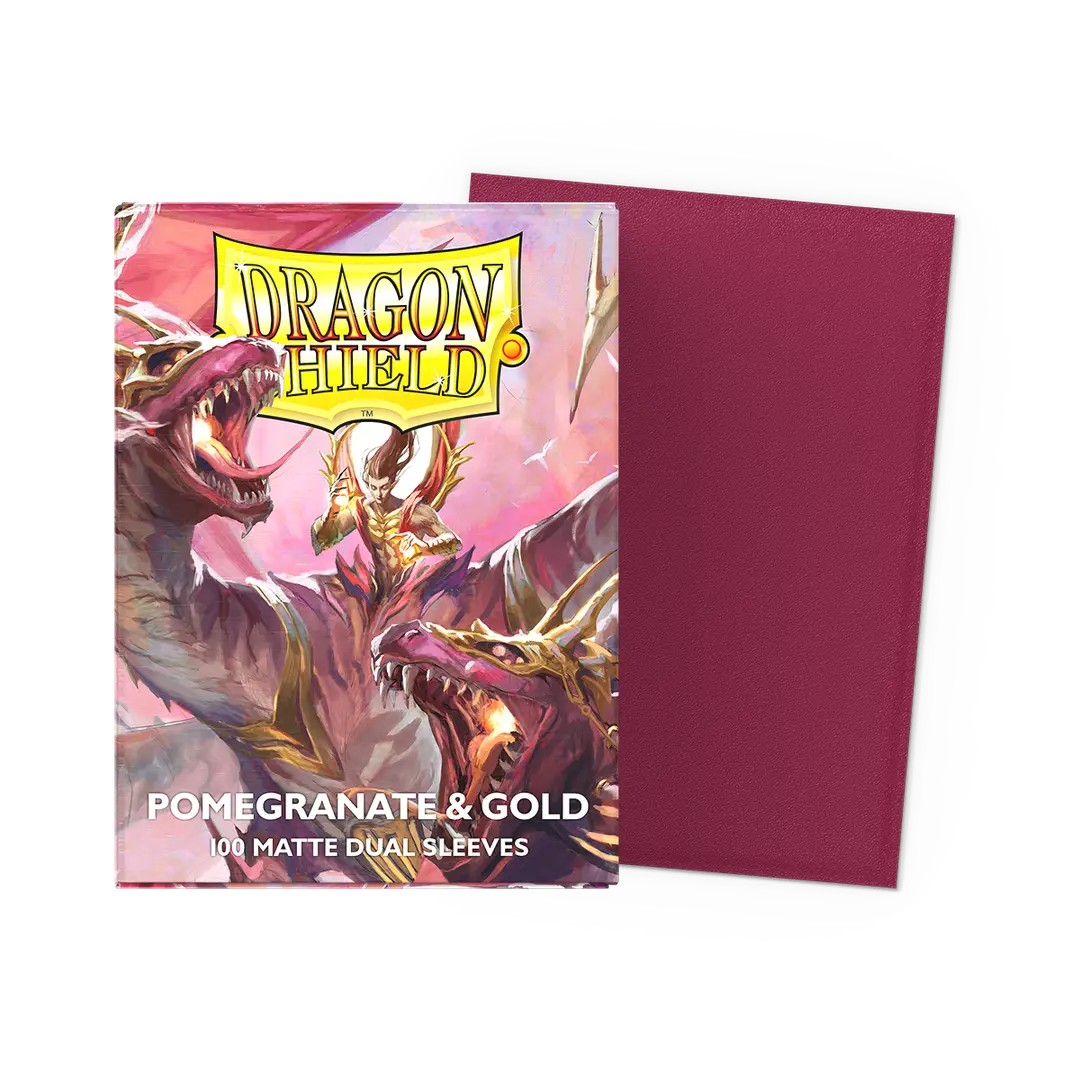 Dragon Shield | Matte Dual Sleeves | Pomegranate & Gold