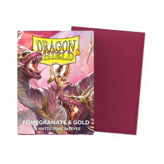 Dragon Shield | Matte Dual Sleeves | Pomegranate & Gold