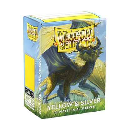 Dragon Shield | Matte Dual Sleeves | Yellow & Silver