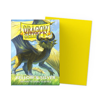 Dragon Shield | Matte Dual Sleeves | Yellow & Silver