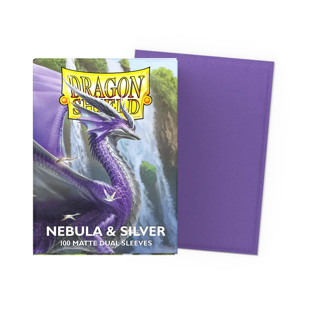 Dragon Shield | Matte Dual Sleeves | Nebula & Silver