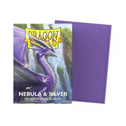 Dragon Shield | Matte Dual Sleeves | Nebula & Silver