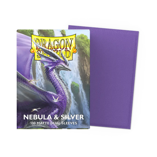 Dragon Shield | Matte Dual Sleeves | Nebula & Silver