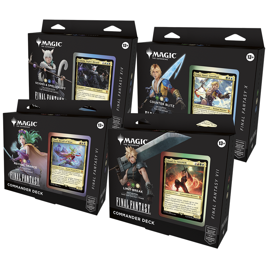 Final Fantasy Commander Deck Set (4) | Preconstructed Commander Deck | Magic: The Gathering