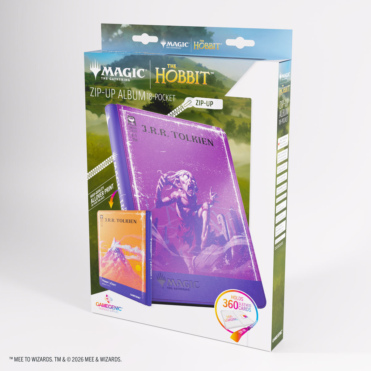 Gamegenic Zip-up Album 18-Pocket - The Hobbit - Gollum, Riddle Master / The Lonely Mountain