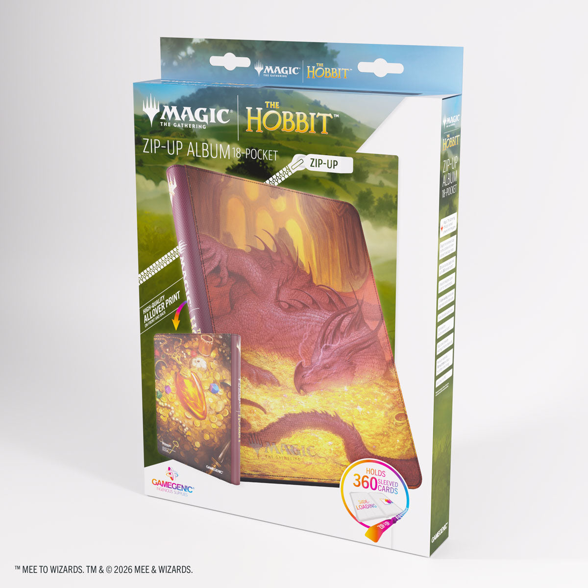 Gamegenic Zip-up Album 18-Pocket - The Hobbit - Smaug's Mox Amber
