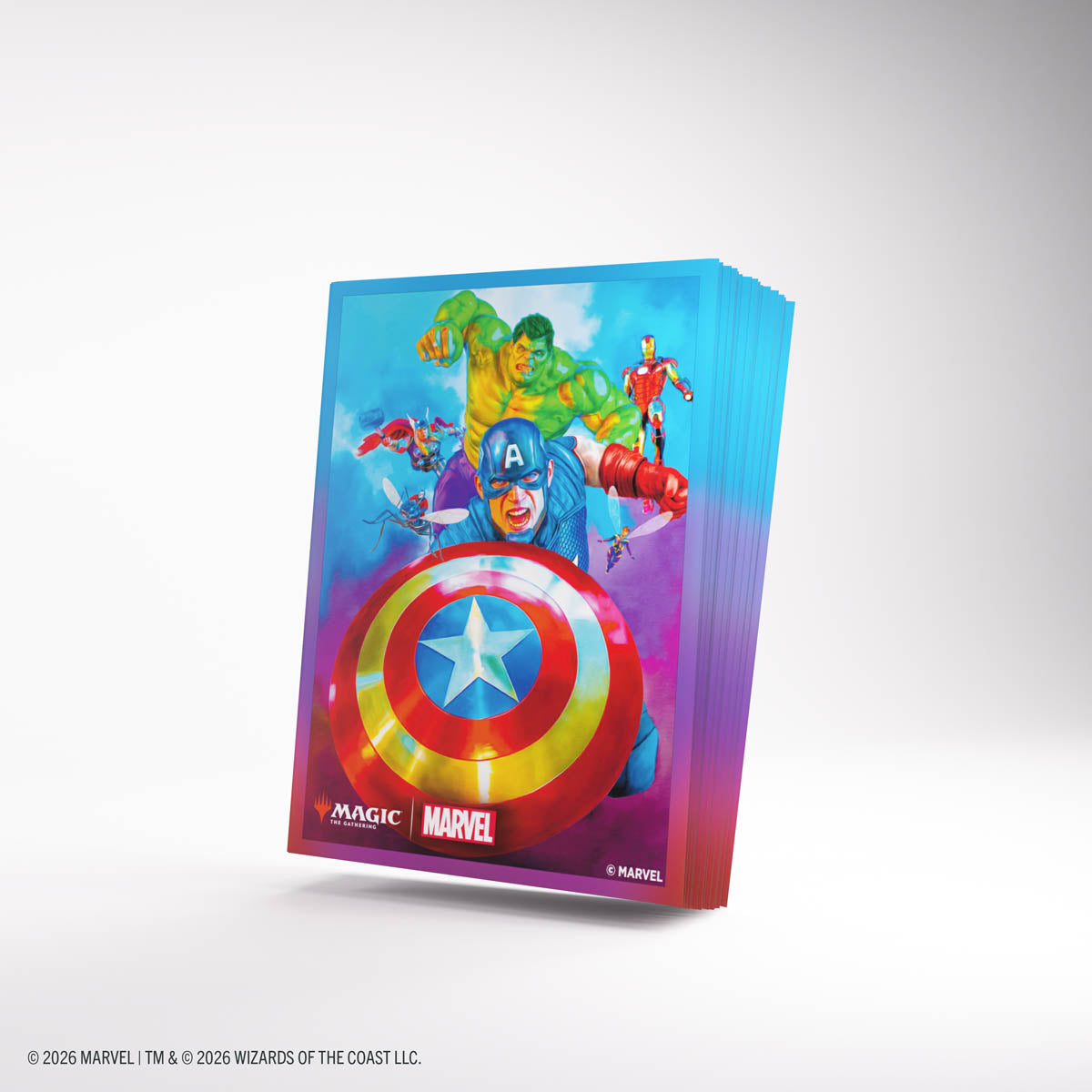 GameGenic | Premium Art Sleeves | Marvel Super Heroes | Captain America, Team Leader