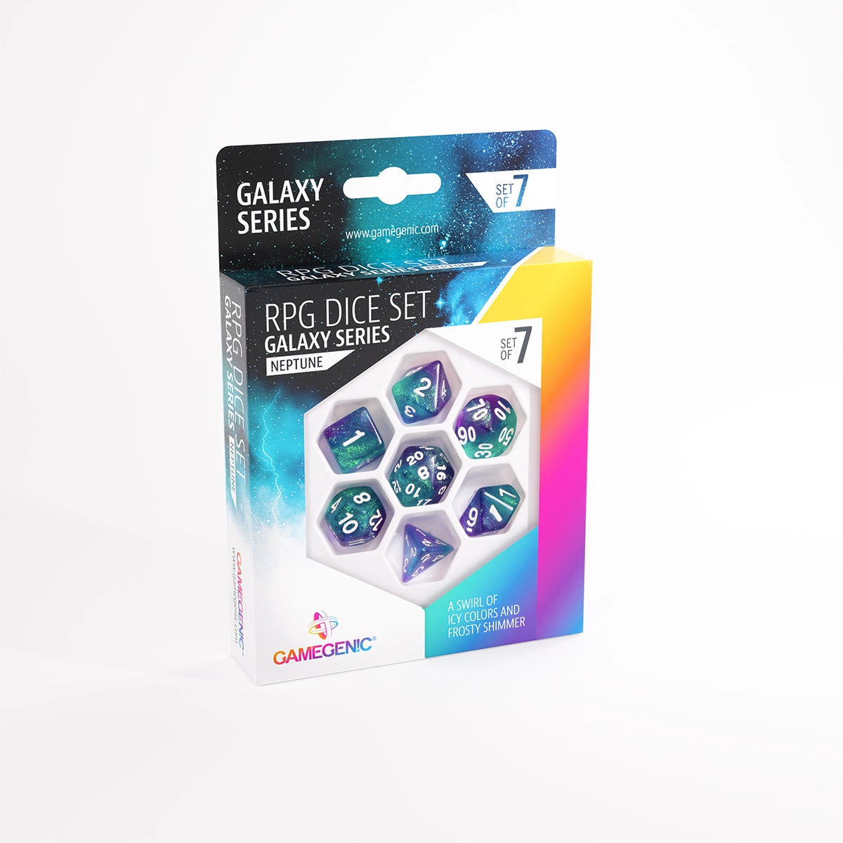 Accessoires - Gamegenic Galaxy Series RPG set - Neptune (7 dice set)