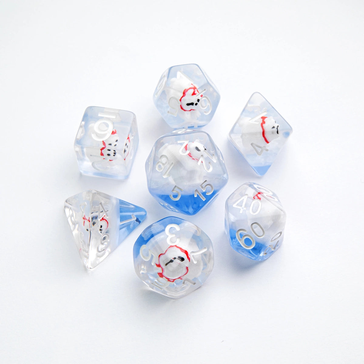 Accessoires - Gamegenic Embraced Dice Set - Polar Bear (7 dice set)