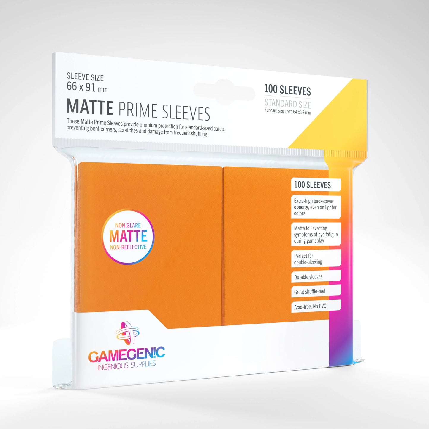 GameGenic | Matte Prime Sleeves | Orange