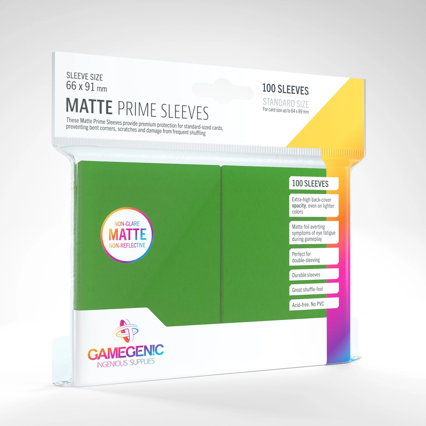 GameGenic | Matte Prime Sleeves | Green