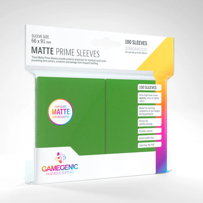 GameGenic | Matte Prime Sleeves | Green