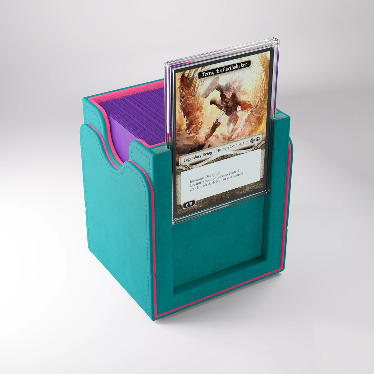Deck Box - Gamegenic Squire Plus 100+ XL Convertible - Teal / Pink