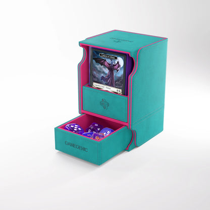 Deck Box - Gamegenic Watchtower 100+XL Convertible - Teal / Pink