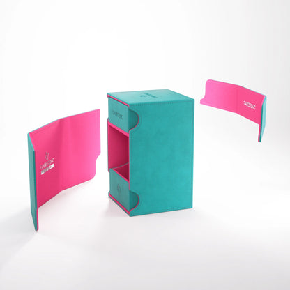 Deck Box - Gamegenic Watchtower 100+XL Convertible - Teal / Pink