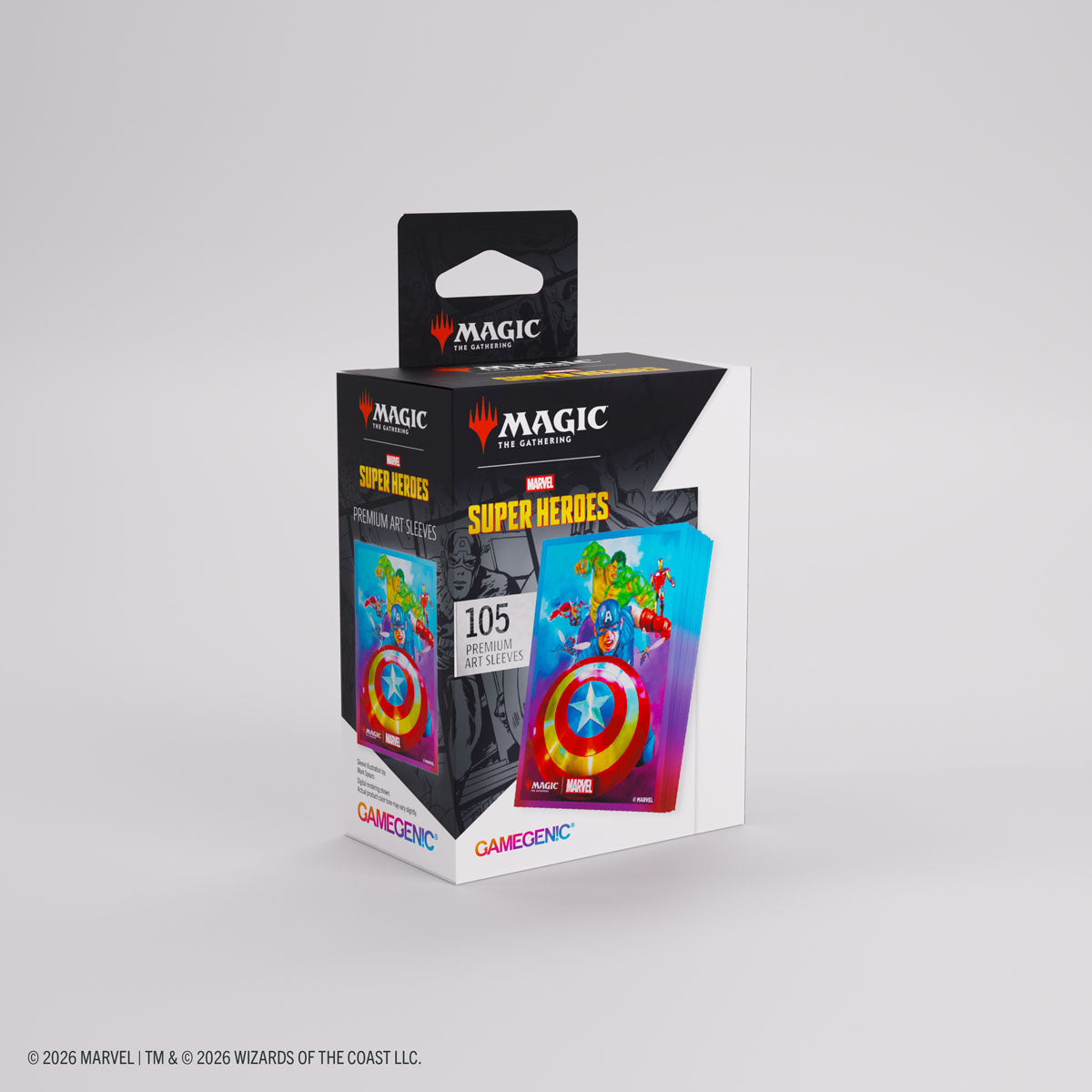 GameGenic | Premium Art Sleeves | Marvel Super Heroes | Captain America, Team Leader