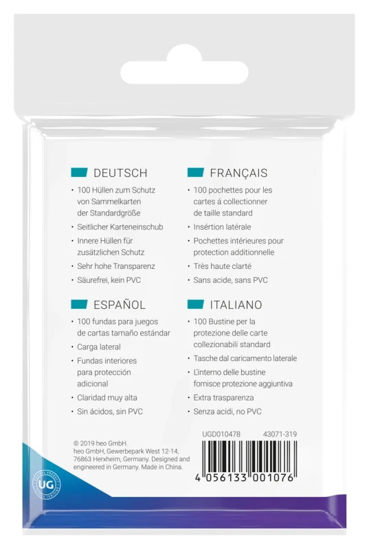 Ultimate Guard - Inner Sleeves - Precise-Fit - Sideloading (100)