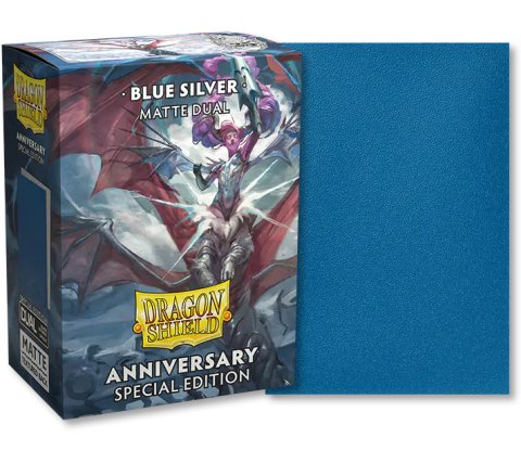 Dragon Shield | Matte Dual Sleeves | Blue Silver Anniversary Edition